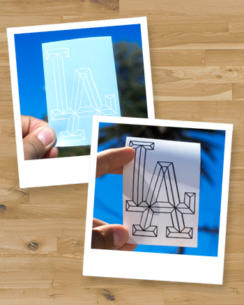 Beveled LA Vinyl Decal