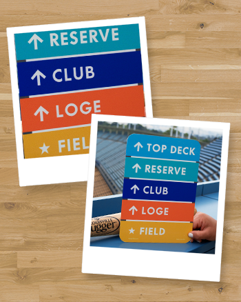 Stadium Levels Aluminum Sign