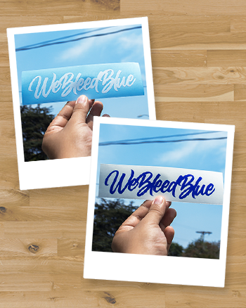 We Bleed Blue Vinyl Decal