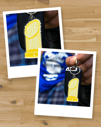 World Series Trophy Acrylic Keychain